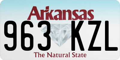 AR license plate 963KZL