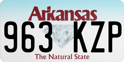 AR license plate 963KZP
