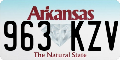 AR license plate 963KZV