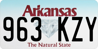 AR license plate 963KZY