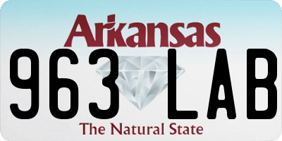 AR license plate 963LAB