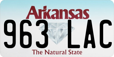 AR license plate 963LAC
