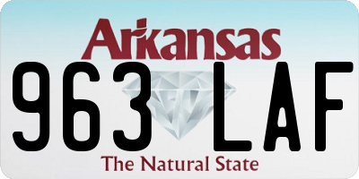 AR license plate 963LAF