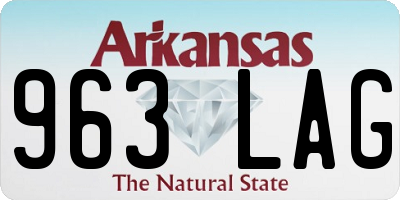 AR license plate 963LAG