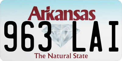 AR license plate 963LAI