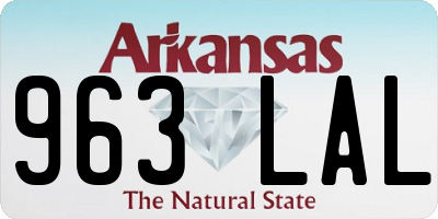AR license plate 963LAL
