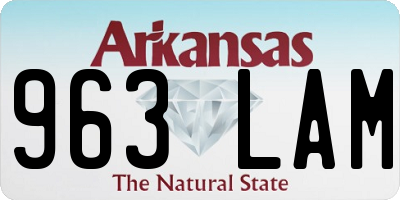 AR license plate 963LAM