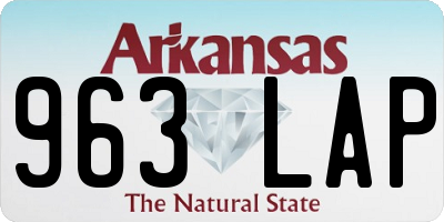 AR license plate 963LAP