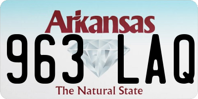 AR license plate 963LAQ