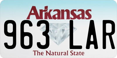 AR license plate 963LAR