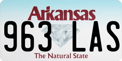 AR license plate 963LAS