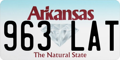 AR license plate 963LAT