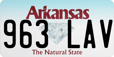 AR license plate 963LAV