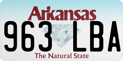 AR license plate 963LBA