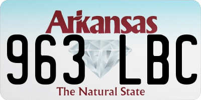 AR license plate 963LBC