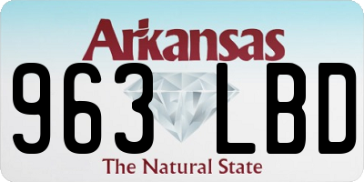 AR license plate 963LBD
