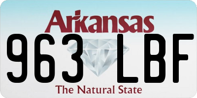 AR license plate 963LBF