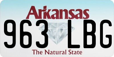AR license plate 963LBG