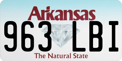 AR license plate 963LBI