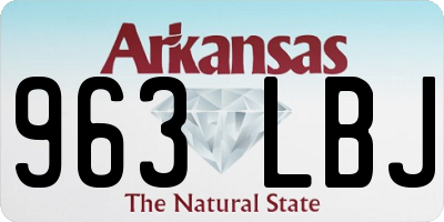 AR license plate 963LBJ