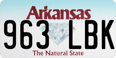 AR license plate 963LBK