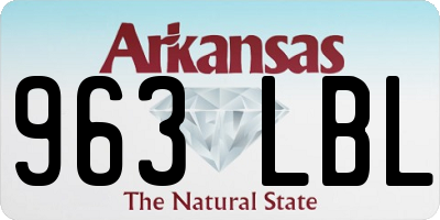 AR license plate 963LBL