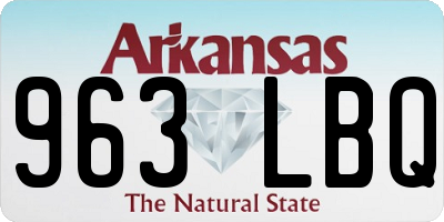 AR license plate 963LBQ