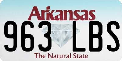 AR license plate 963LBS
