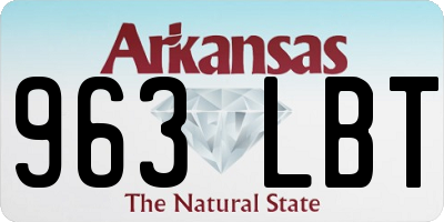 AR license plate 963LBT