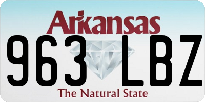 AR license plate 963LBZ