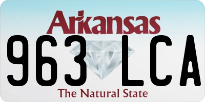 AR license plate 963LCA
