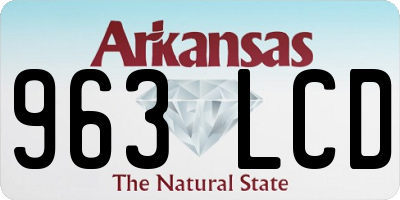 AR license plate 963LCD