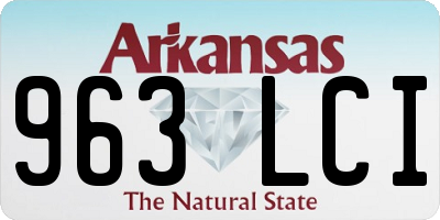 AR license plate 963LCI
