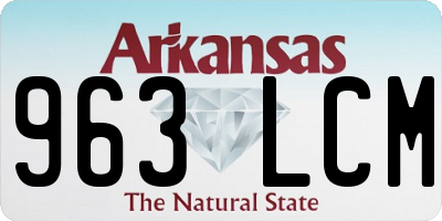 AR license plate 963LCM