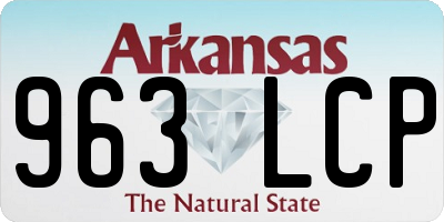 AR license plate 963LCP