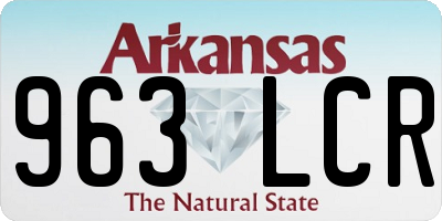 AR license plate 963LCR