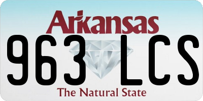 AR license plate 963LCS