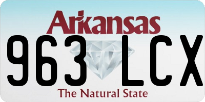AR license plate 963LCX