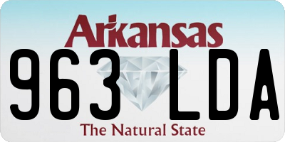 AR license plate 963LDA
