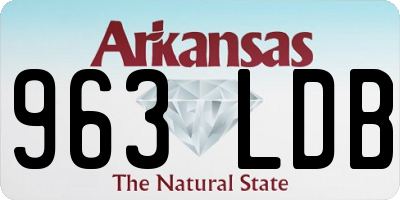 AR license plate 963LDB