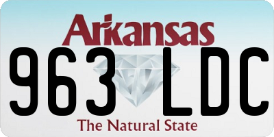 AR license plate 963LDC