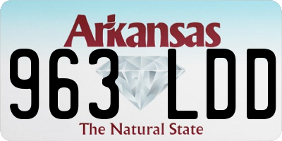 AR license plate 963LDD
