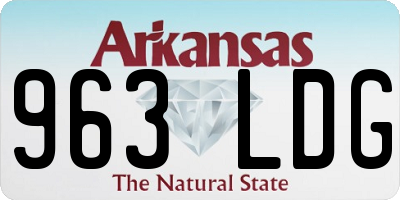 AR license plate 963LDG