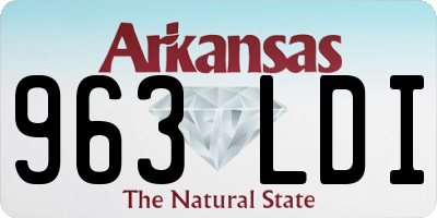 AR license plate 963LDI