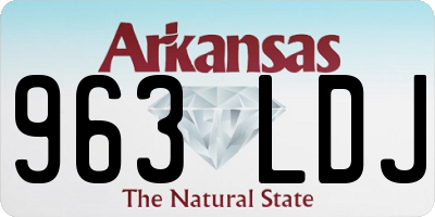 AR license plate 963LDJ