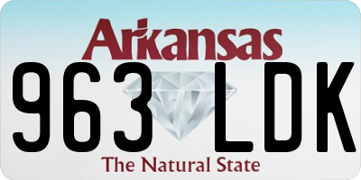 AR license plate 963LDK