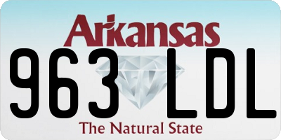 AR license plate 963LDL