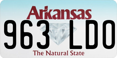 AR license plate 963LDO