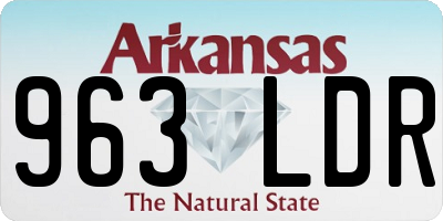 AR license plate 963LDR