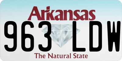 AR license plate 963LDW